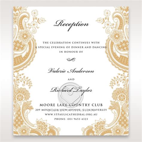 Wedding Reception Invitations To Match Your Theme