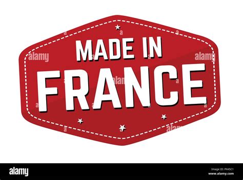 Made In France Label Or Sticker On White Background Vector