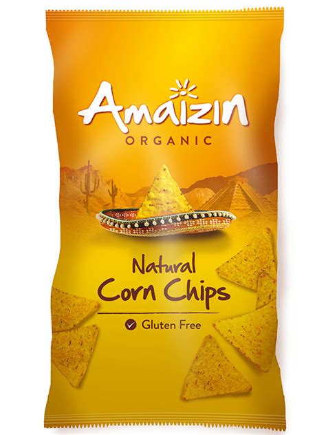Rice chips (corn and gluten free). Natural Corn Chips, Gluten-Free 250g (Amaizin ...