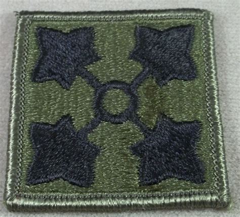Us Army 4th Infantry Division Subdued Merrowed Edge Patch 4th
