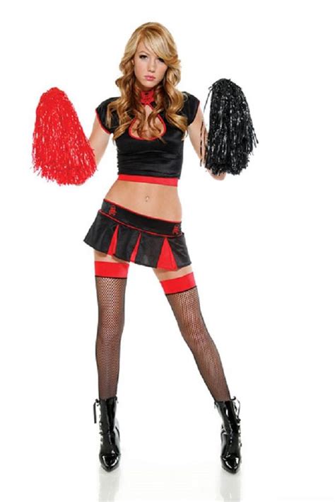 Cheerleader Inspired Fancy Dress Set With Keyhole Front Top And