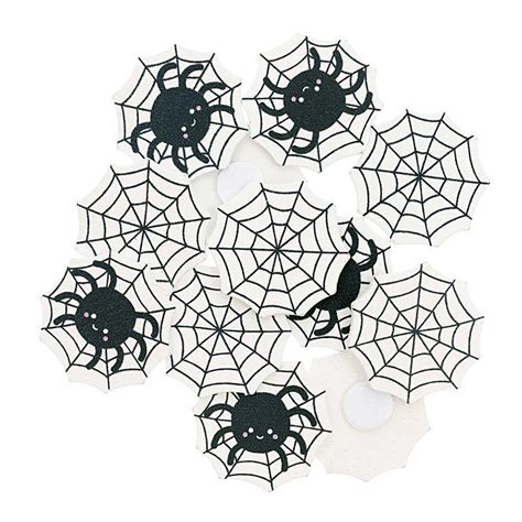 12 Wooden Spider Web Stickers