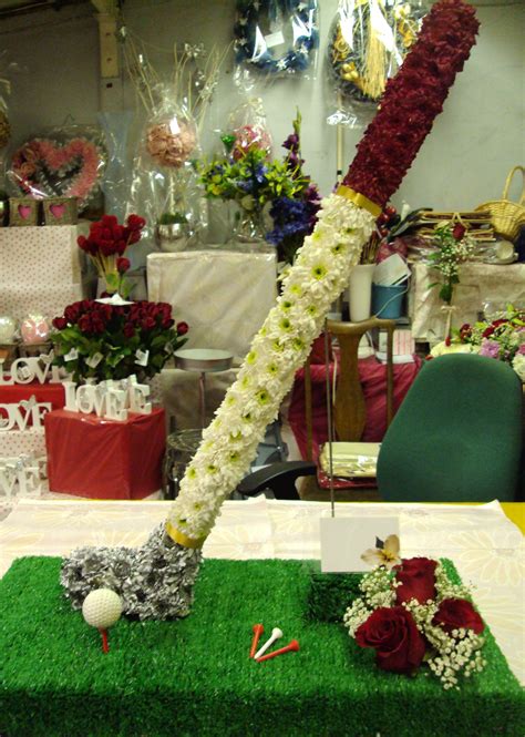 Golf club | Funeral flowers, Funeral tributes, Funeral