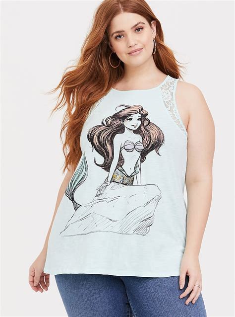 Torrid X The Little Mermaid Ariel Sketched Lace Tank Torrid Launches
