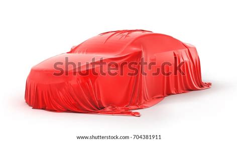 Presentation Car Car Under Cloth 3d Stock Illustration 704381911