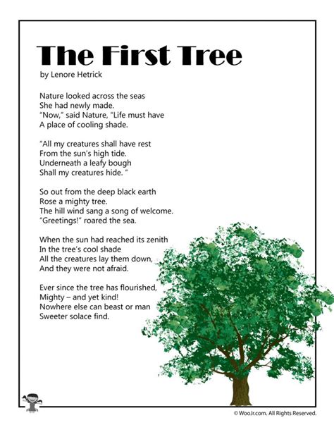 Arbor Day Poems For Kids Woo Jr Kids Activities Childrens Publishing