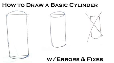 How To Draw A Basic Cylinder Youtube