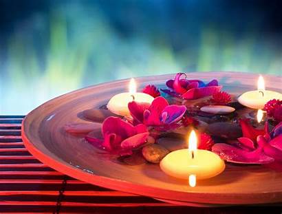 Spa Flower Flowers Candles Water Stones
