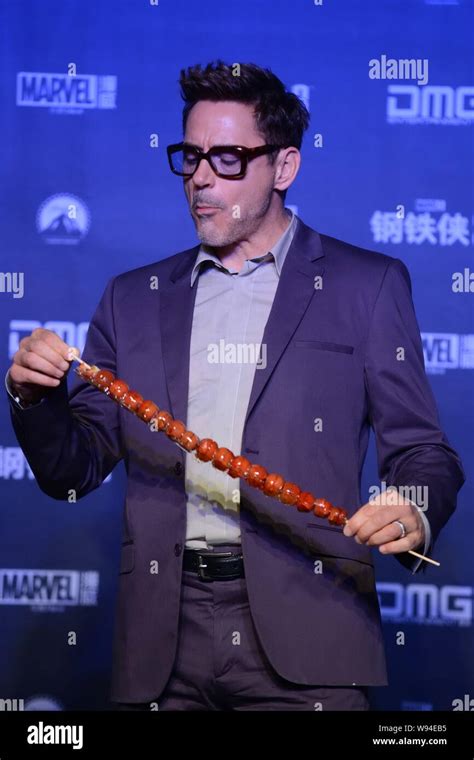 American Actor Robert Downey Jr Reacts Chewing A Bite Of Sugarcoated