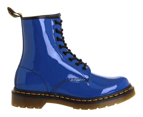 Dr Martens Eight Eyelet Lace Up Boots In Blue Lyst