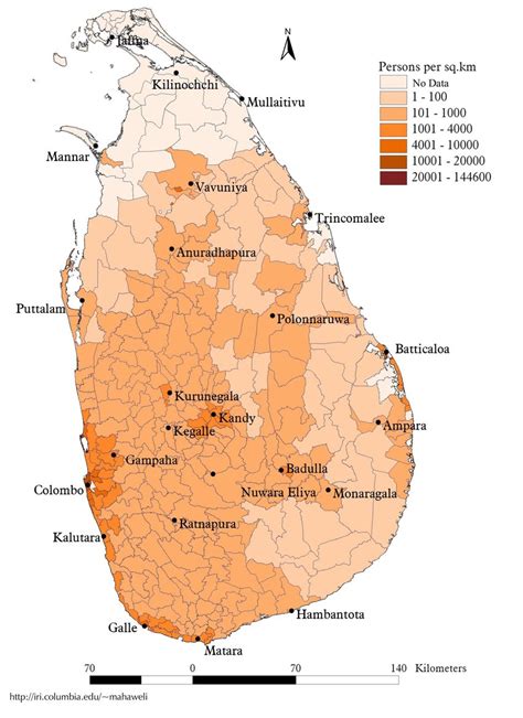 Sri Lanka Population Density Source Download