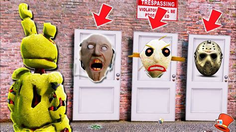 Which Horror Door Will Springtrap Choose Gta 5 Mods Fnaf Redhatter