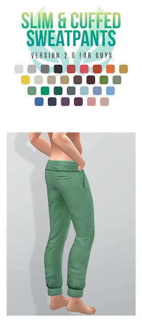 Comfy And Practical Slim Cuffed And Yoga Sweatpants At Simsational