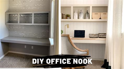 Diy Office Nook Amazing Home Office Transformation Youtube