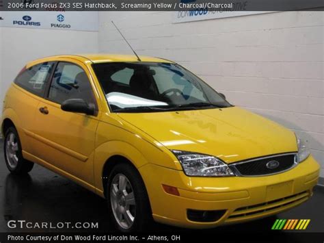 Screaming Yellow 2006 Ford Focus Zx3 Ses Hatchback Charcoal