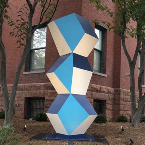 Modern Stainless Steel Outdoor Art Metal Geometric Sculpture