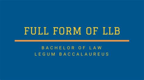 Full Form Of Llb Admission Eligibility And Career Uniform Application