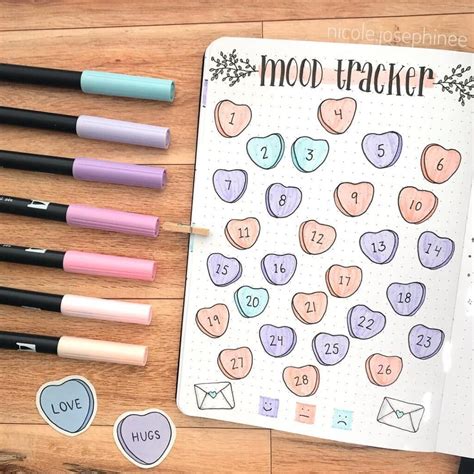 Mood Tracker For Bullet Journal