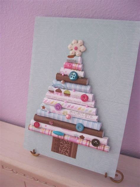 Rolled Scrapbook Paper Christmas Tree~ I Want To Use Chrisstmassy Paper