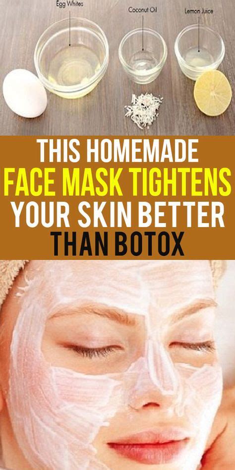 This Homemade Face Mask Tightens Your Skin Better Than Botox In 2020 Homemade Face Masks Mask