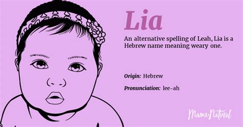 Lia Name Meaning Origin Popularity Girl Names Like Lia Mama Natural