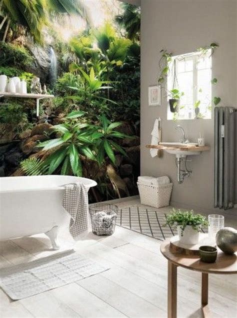 50 Trending 2018 Jungle Bathroom Design Ideas Papier Peint