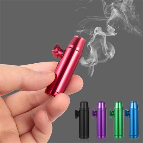 buy 1pc new portable bullet shape metal snuff snorter sniffer diy smoking pipe
