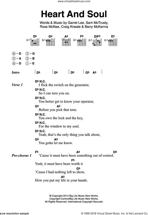 This iconic melody is a great way to introduce swinging eighth note patterns and repeating chord progressions to students of all ages! Atlantic - Heart And Soul sheet music for guitar (chords) PDF