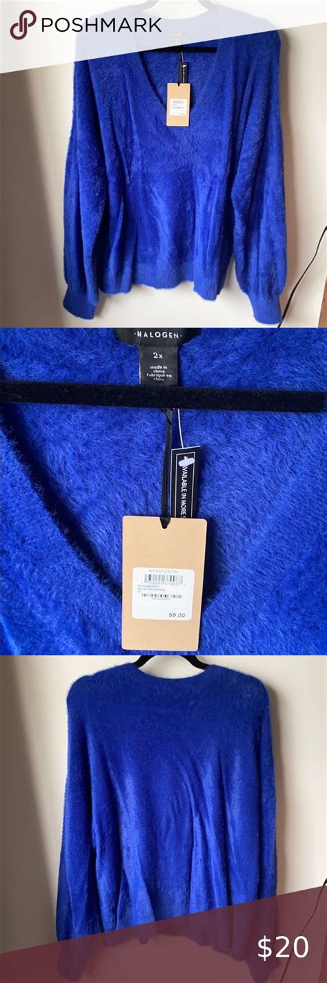 Halogen Cobalt Blue Sweater Blue Sweaters Sweaters Gathered Sleeves