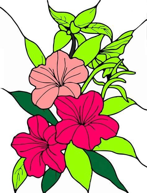 Sketsa Gambar Bunga Anggrek Kartun Gambar Tangan Karangan Bunga