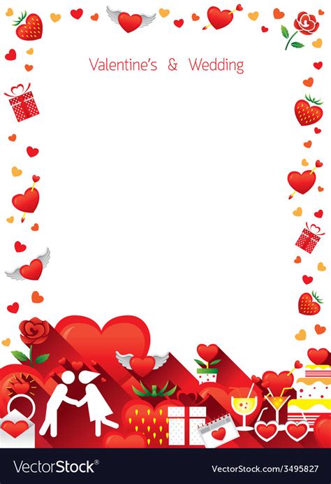 Love Border Frame Royalty Free Vector Image Vectorstock