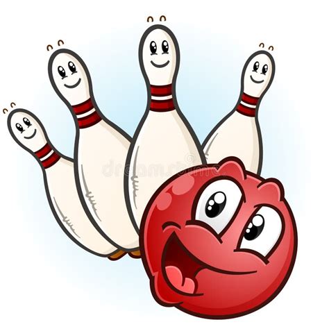 Excited Cartoon Bowling Pin Stock Illustration Illustration Of Excited White 50799747