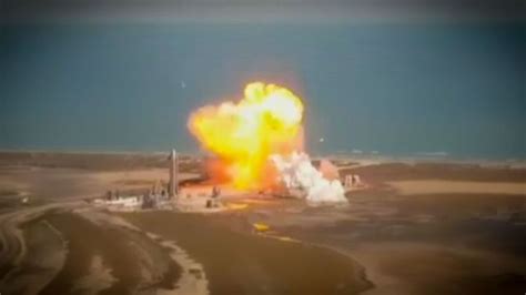 Starship Rocket SpaceX Hopes To Send To Mars Explodes Video The