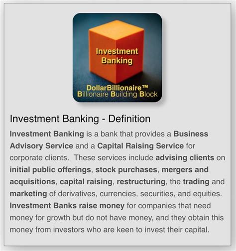 An investment bank is a financial institution that acts as an intermediary in complex corporate transactions such as mergers and acquisitions. Types Of Banks |Definitions Of All Of The Types Of Banks ...