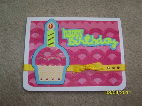 happy birthday card made using cricut celebrations cartridge and i rock tool for the gems i