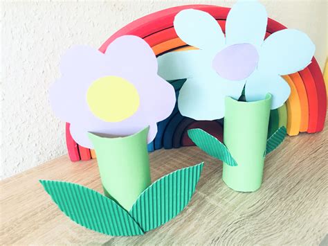 Blumen Aus Toilettenpapierrollen Basteln Mit Kindern Der