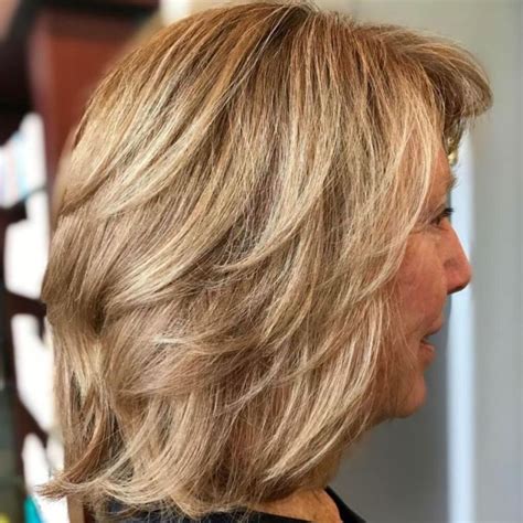 Medium Layered Hairstyles For Older Ladies