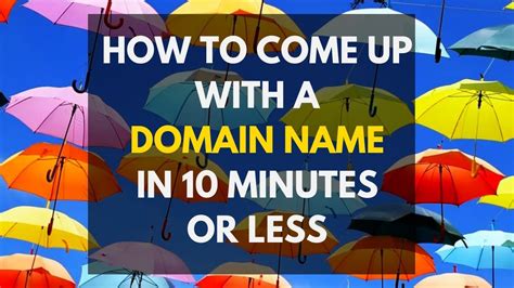 Many popular methods teaching how to come up with a good blog name can often end up in dead ends. How to Come Up With a Domain Name in 10 Minutes or Less ...