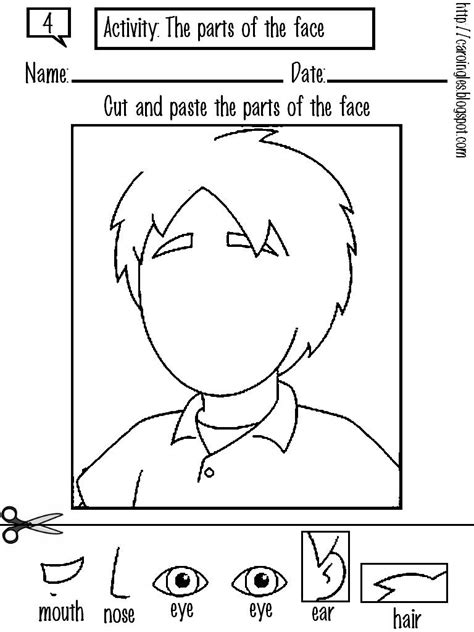 Preschool Parts Of The Face Worksheet