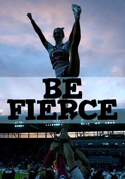 3 think of an athlete. Be Fierce | Cheerleading quotes, Cheer quotes, Cheerleading competition