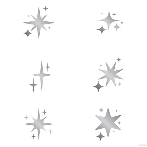 Free Silver Sparkle Vector Eps Illustrator  Png Svg