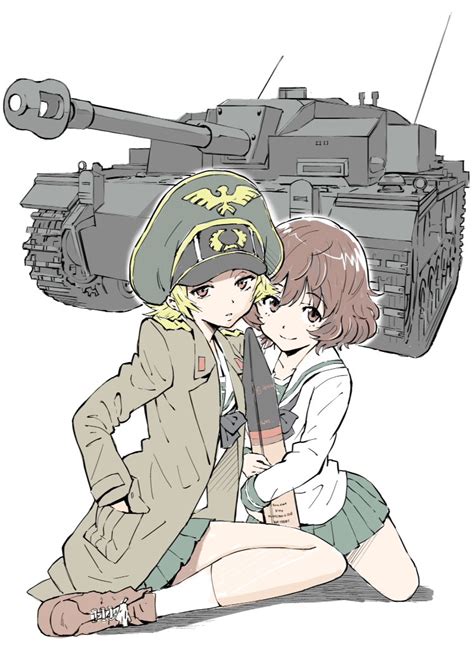 Akiyama Yukari And Erwin Girls Und Panzer Drawn By Ishiharatakeshi