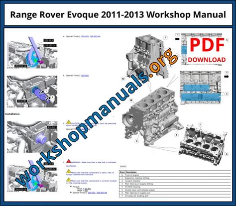 Range Rover Evoque 2011 2013 Workshop Repair Manual Download Pdf
