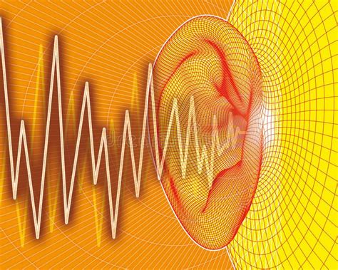 Ear Sound Waves 3d Illustration Ear Sound Waves Spon Sound Ear