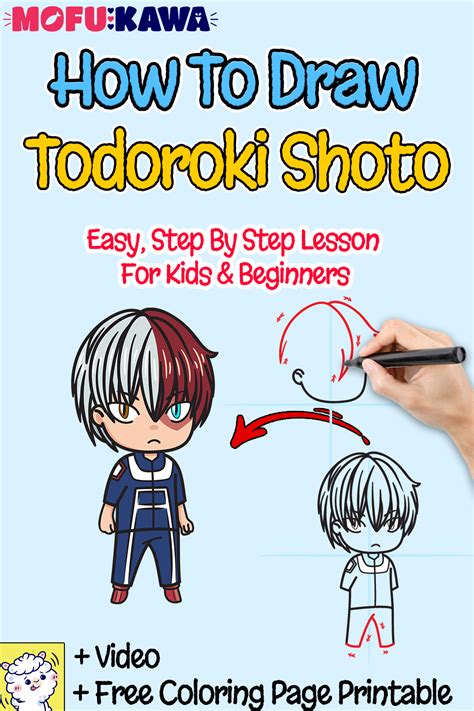 How To Draw Todoroki Shoto Easy Step By Step For Kids And Beginners