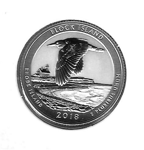 2018 S Block Island America The Beautiful Quarters Silver Reverse