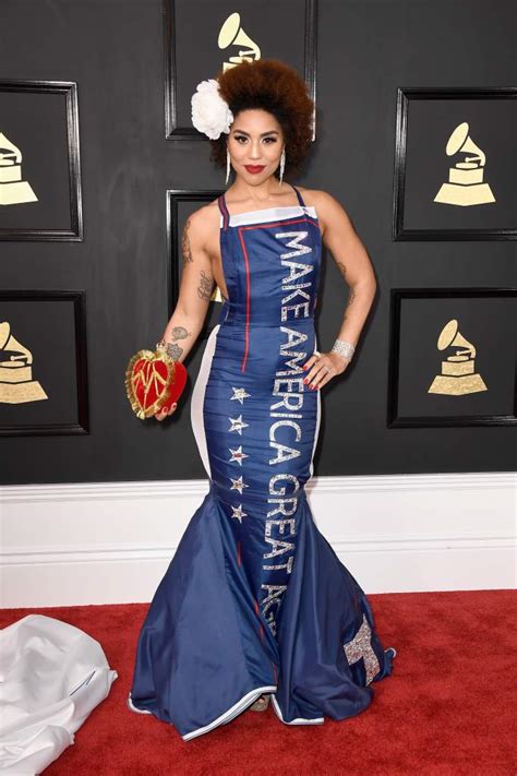 Who Is Joy Villa And Did She Really Wear A Make America Great Again Grammy Dress