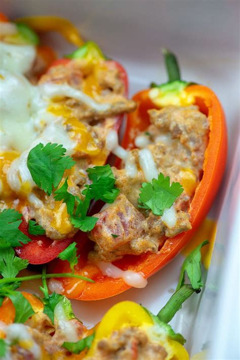 The Cheesiest Taco Stuffed Mini Peppers Low Carb And Keto Friendly