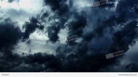 Dramatic Storm Dark Epic Clouds Stock Video Footage 4109341