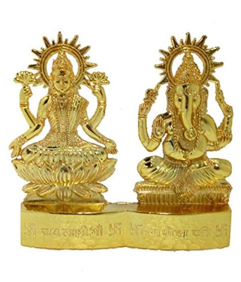 Gold Plated Lakshmi Ganesh Idol Small Size Buy Gold Plated Lakshmi